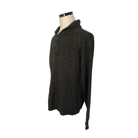 NWT Flag & Anthem Green Pullover Sweater Mens Size Medium Buttons Cozy Fisherman - Picture 2 of 8